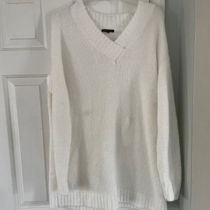 Winter white sweater dress